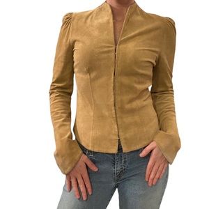 Vintage Arden B 100% soft suede leather shirt